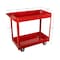 Stalwart Utility Cart - Heavy-Duty Work Cart with Two Storage Trays - Holds up to 330lbs by Red 75-MOV2001 - alternate 4